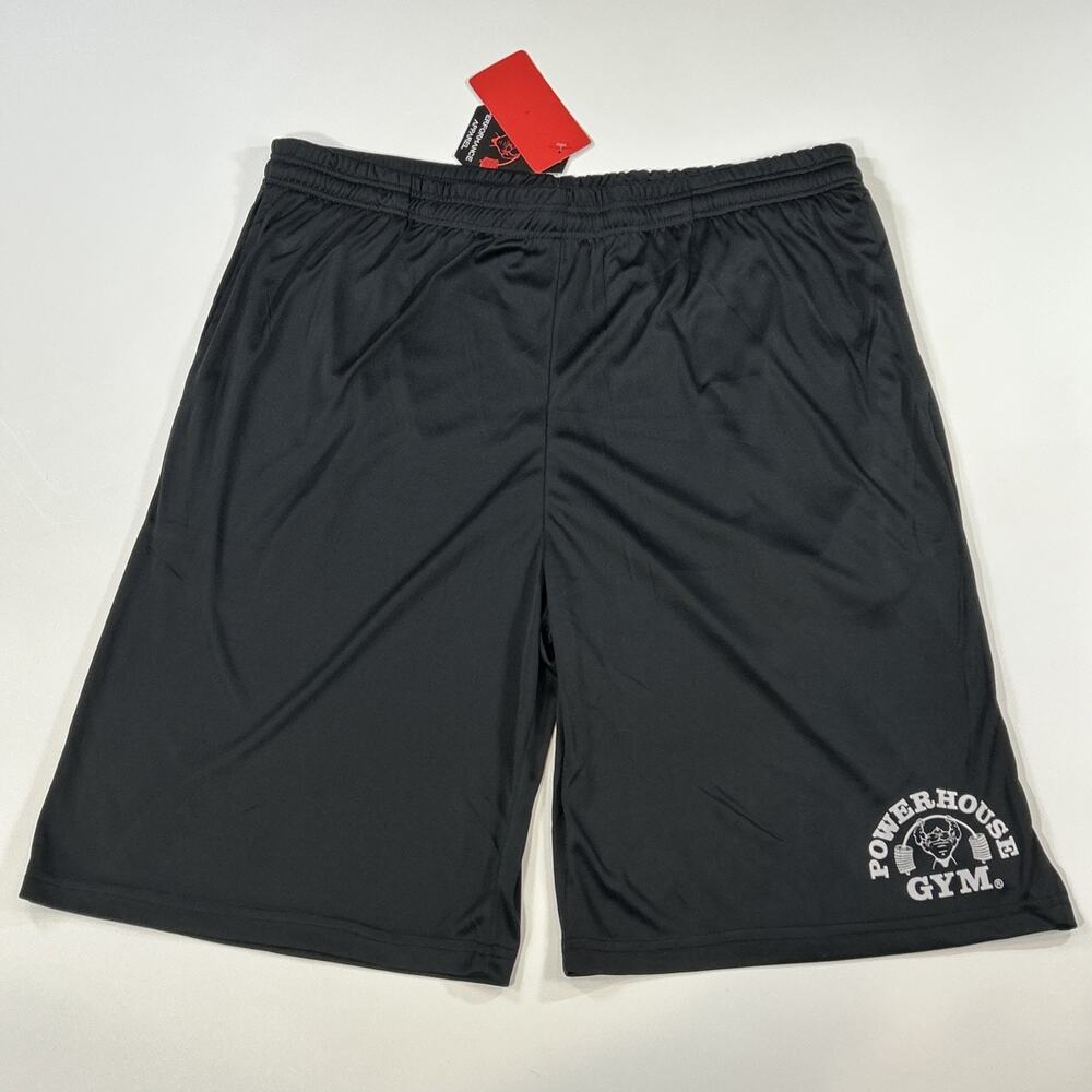 Powerhouse Gym Men's Performance Shorts Medium Black Athletic Workout Gym NWT
